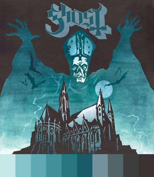 defendersovthefaith:ghost discography + color palettes