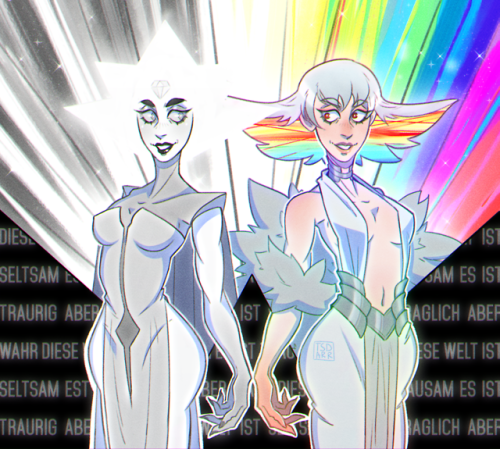 I just like the idea that Ragyo Kiryuin combines the whole rainbow, but White Diamond is the embodim