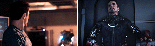 michaelsbjordans: tony + suit up evolution