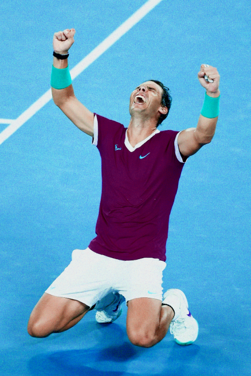 callumsmick:RAFAEL NADAL breaks the record and wins his 21st Grand Slam at the 2022 Australian Open.