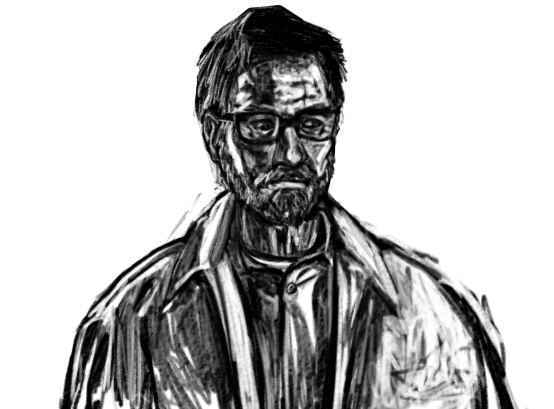 A semi quick doodle. Or sketch, i dont know&hellip;  He looks weird with hair.