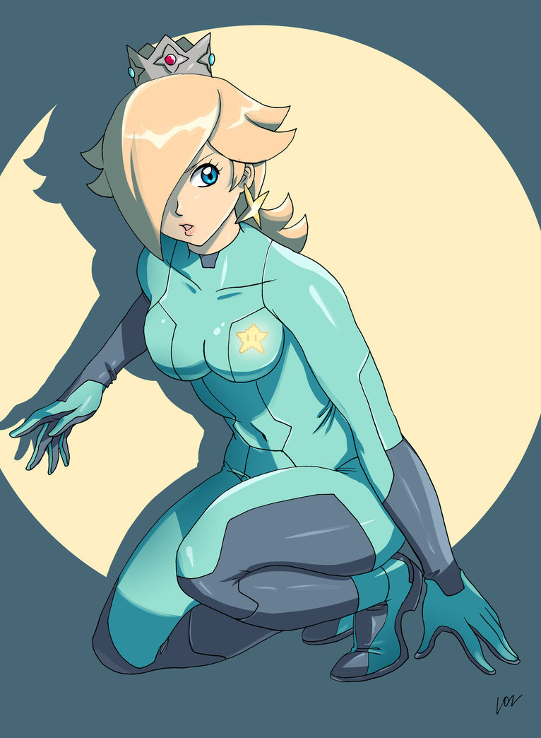 devinthewhite:  Princess Peach zero suit by lostonezero. Princess Rosalina zero