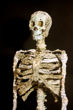 fer1972:  Skeleton Sculpture made of Cassettes