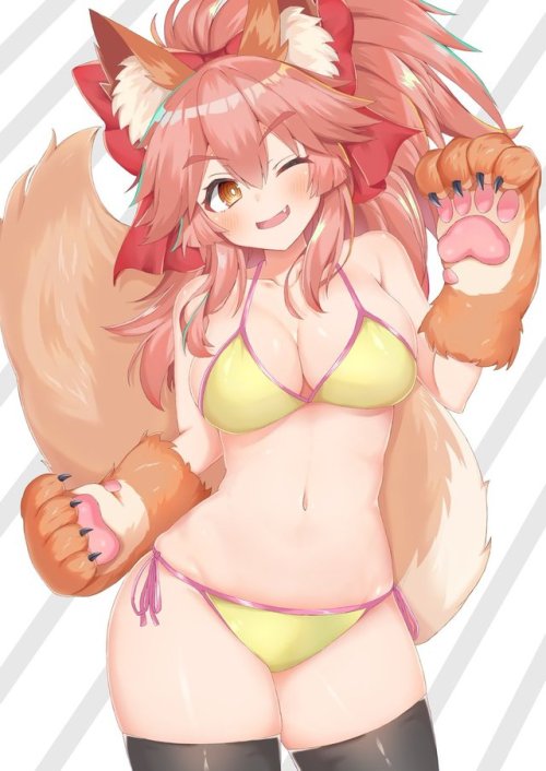 ろきたさんのツイート: &ldquo;水着タマモキャット完成～ #FGO　#FateGO… &rdquo;