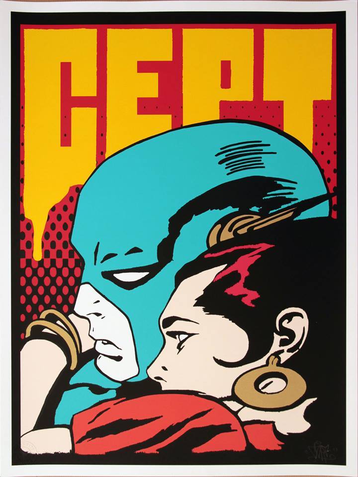 xombiedirge:  Until the End of Time by CEPT 50 X 70cm 5 color screen prints. 5 signed