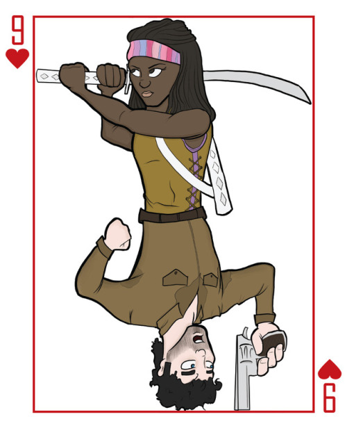 9 of Hearts - Michonne and Rick GrimesLeaving the world of the big two comic companies we drift into