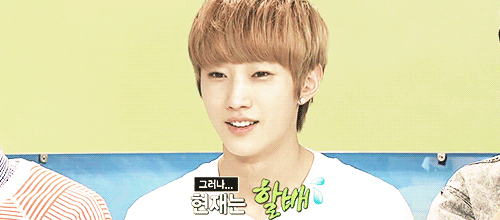 7ae-deactivated20140920:  jinyoung reacting to being called halbae.   