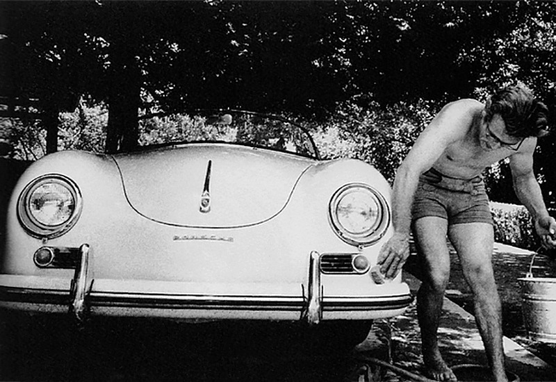 prettygoeswithanything:  20th-century-man:  James Dean / and his 1955 Porsche 356