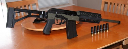 gunrunnerhell:ByeThe Saiga 12 shotgun, patterned around the Kalashnikov platform is one of the unfor