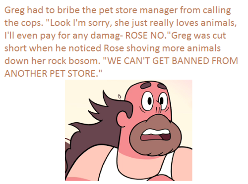 badficniverse:From the fanfic “Greg Universe and the Alien Cleavage of  Woes”