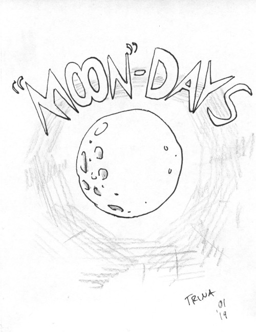 ‘Moon Days’ mini comicprompts: lizard, the moon, chips