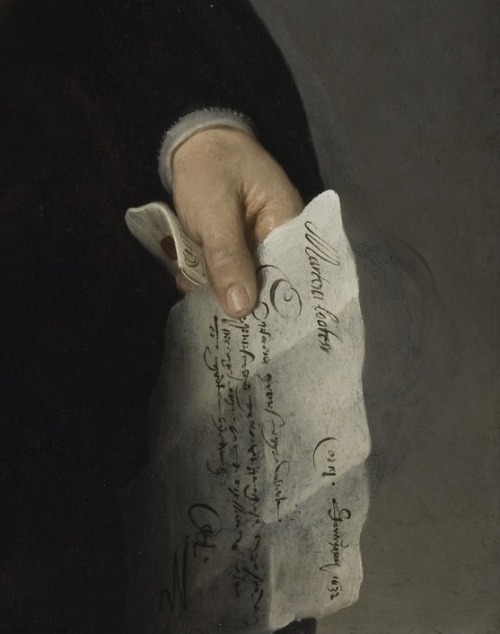 ladypekinpack:Portrait of Marten Looten (detail), Rembrandt van Rijn.1632, oil on wood. 