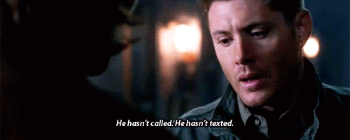 spookyscarycastiels:  There are posts (here and here) about how Dean must have called and texted Cas several times before the phone call in 11x01, because Dean answers with: “Where the hell are you, Cas?”, as though he had been trying to contact Cas