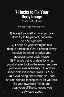 thepsychmind:  Read all 7 hacks to fix your body image here