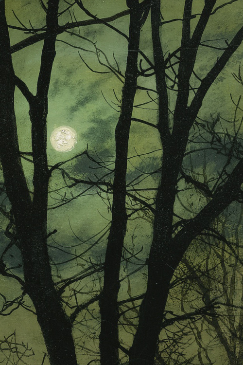 lovingpanzheonruins:  John Atkinson Grimshaw,moonlight,details