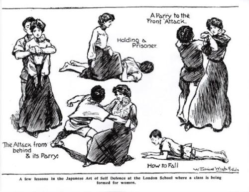 peashooter85: Edith Garrud, the Jujitsu Suffragist, “Woman is exposed to many perils