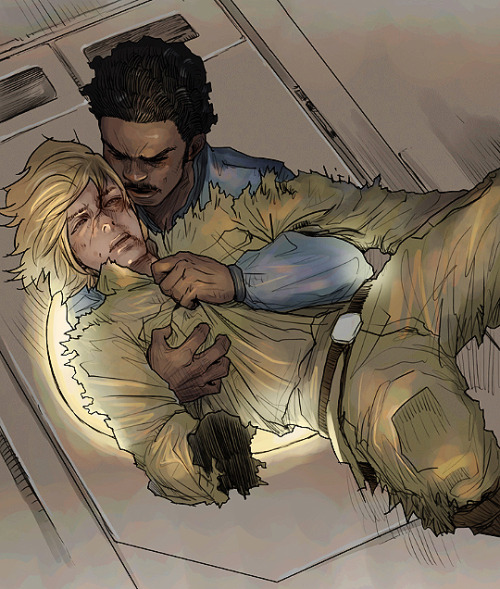 tatooineknights:Protective Lando and Worn Down Luke are my fave aesthetic. 