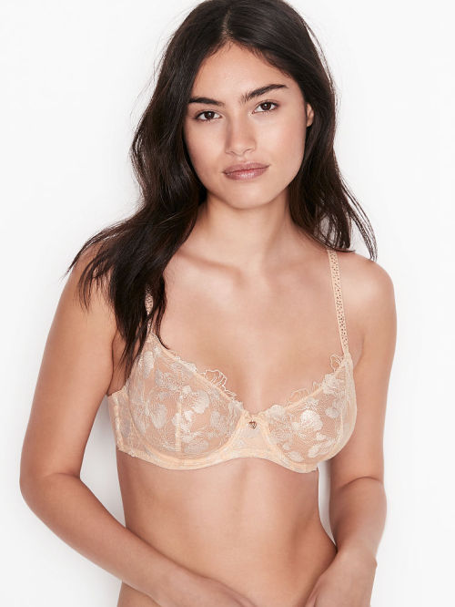 Jasmyn - VS Body by Victoria - Unlined Shimmer Embroidered Demi Bra