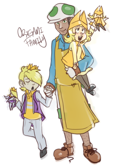 naxlevelnat: An Origami Family.Hypothetically, what if all of The Origami King was just an elaborate