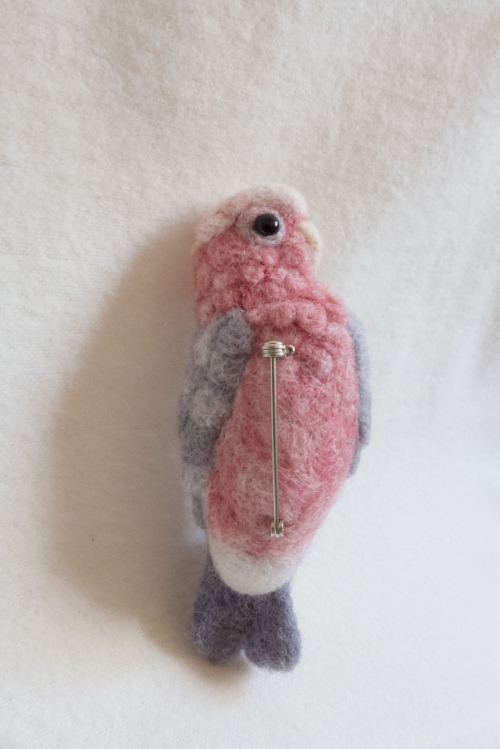 Galah brooch available at my Etsy shop