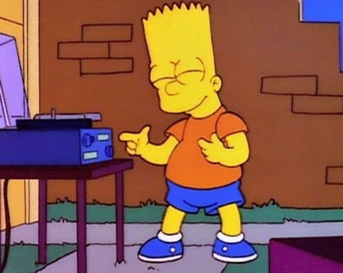 • Vinyl Art • ⋅ Bart Simpson ⋅ &ldquo; Time To Make The Vinyl Spin &rdqu