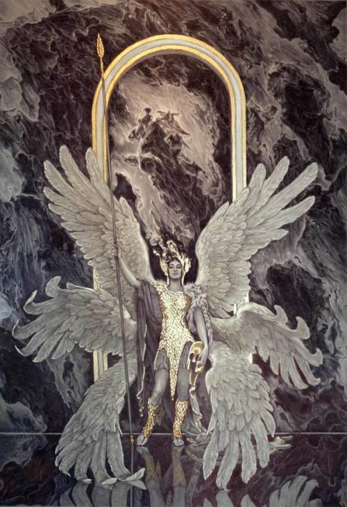 evilhasnever:  art-shannonigans:  Rebecca Yanovskaya→Winged Series Ballpoint pen & 22K Gold Leaf Applique on Moleskine paper on tumblr  BALLPOINT PEN? oh my god ;A;