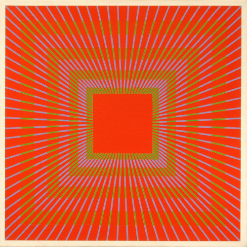 ghaas:Richard Anuszkiewicz - Mercurial, 1964, Acrylic on Canvas, 24 x 24 in.