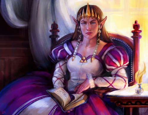 figmentforms: Zelda portrait with her classic “Resting Grump Face”