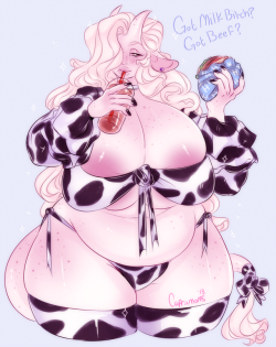 capramoms:  “Bitch, I’m a cow.”@thaliaspantsu requested Zurine dressed similarly to Doja Cat, and it was too good I couldn’t say no.  ✨ Ko-fi ✨ Commission info✨   