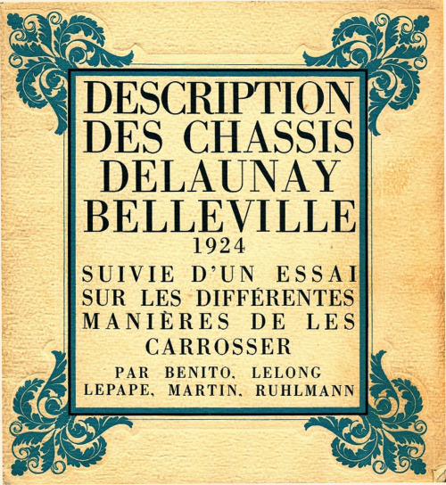 Delaunay-Belleville portfolio with automotive Art Deco, 1924. 1 Charles Martin 2 Georges Lepape. Tay