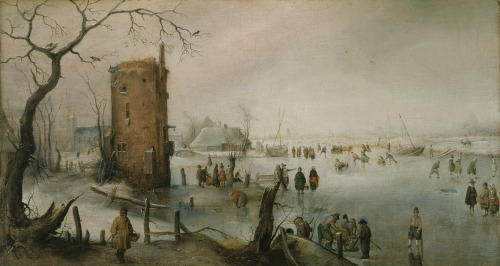 Skating Near a Town, Hendrick Avercamp, c.1610–20, Saint Louis Art Museum: European Art to 1800https