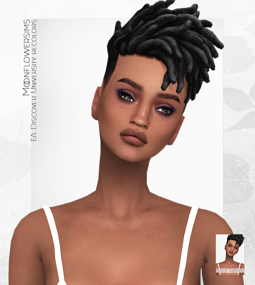 moonflowersims: Mini hair dump 8 Discover University recolors 65 natural and unnatural colors Discov