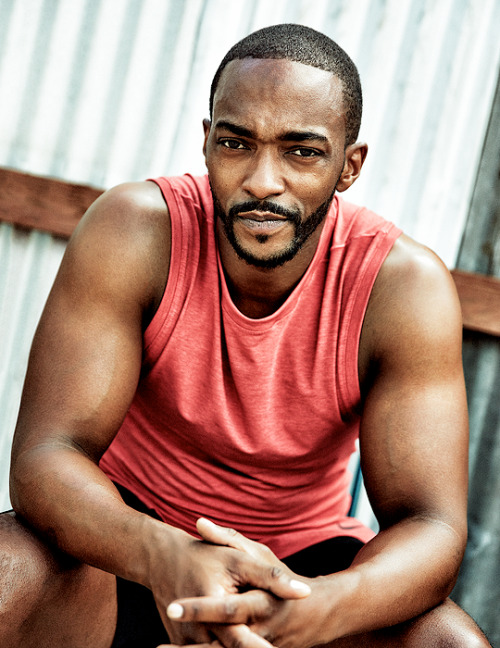 livvy1800: marvelheroes: Anthony Mackie Photographed for Men’s Health Magazine  Well, dam