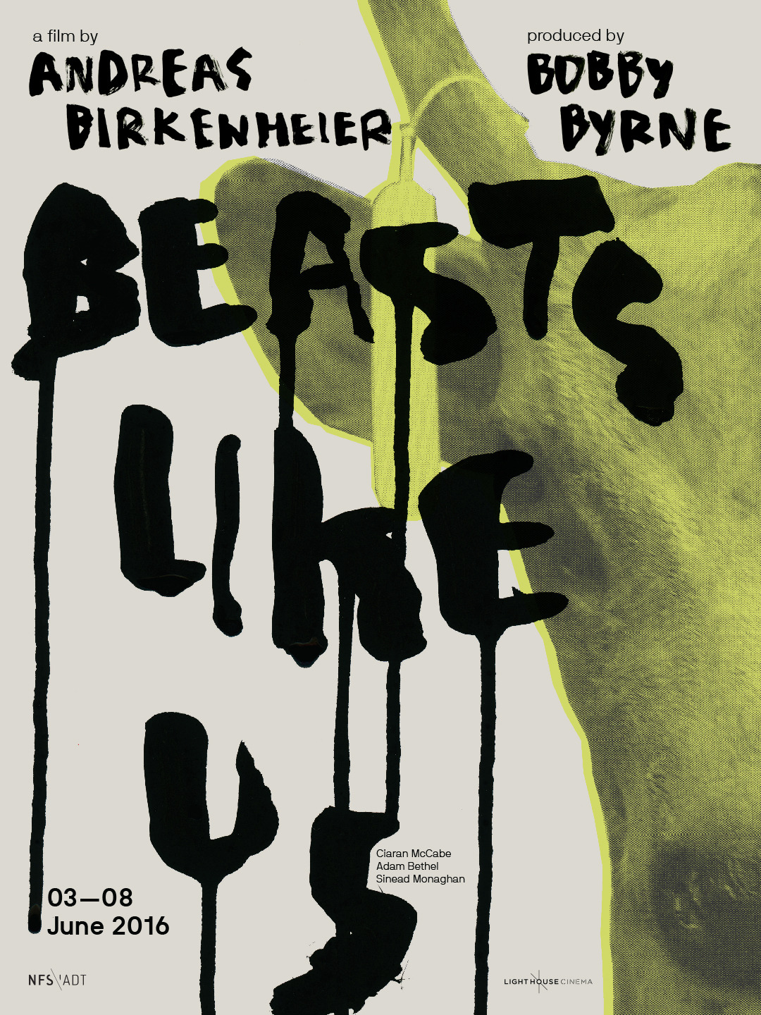 Year 3 / FILM POSTER: Beasts Like Us Graduate Film. Client: National Film School, Designer: Eric Lynch