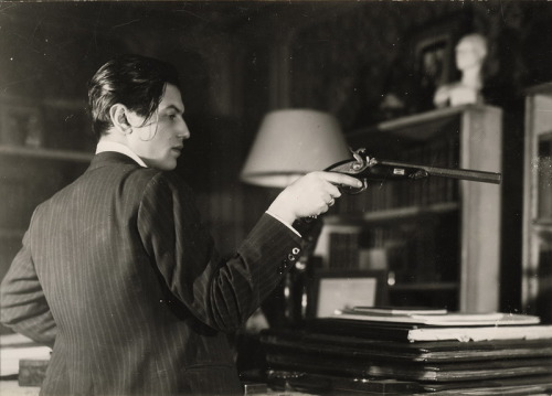 notvianbutstill:Serge Lifar with the handgun which was used in the duel between Alexander Pushkin an