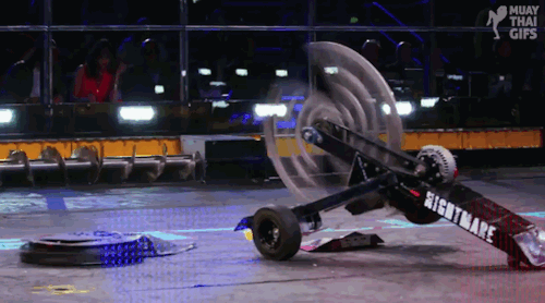 Carnage from last year’s BattleBots.