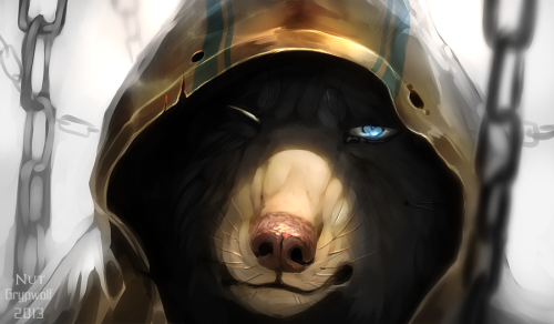 grypwolf:  ~ 1 hour painting in SAI and Photoshop CS3 ~ 