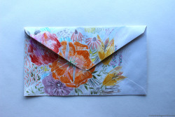 evercreating:  Original: I will always have such adoration for flowers and a strange fondness for envelopes.  