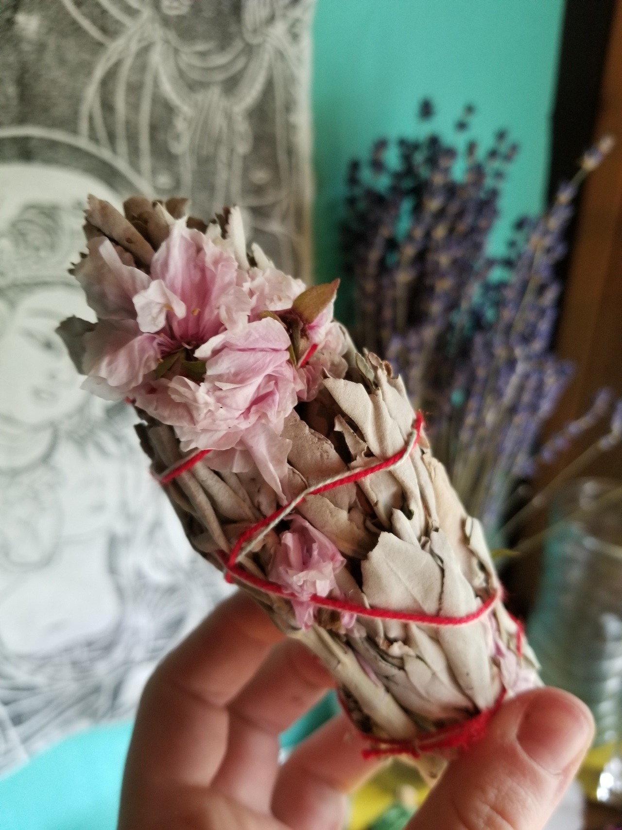 astral-honeybee:  Made cherry blossom &amp; sage happiness sticks