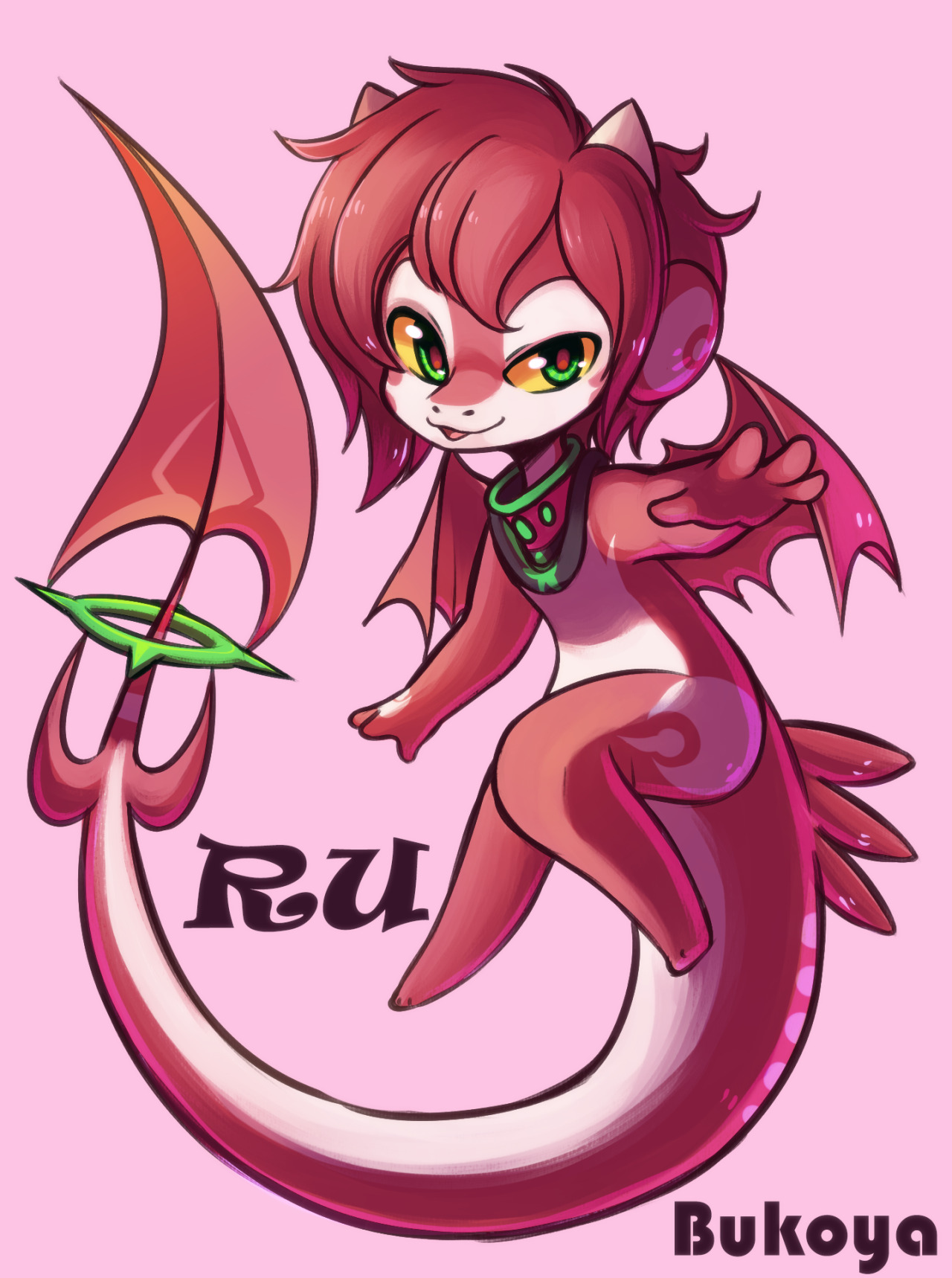 rudragon:  bukoya-star:  Art Trade with the amazing Phation! His lovely light-red