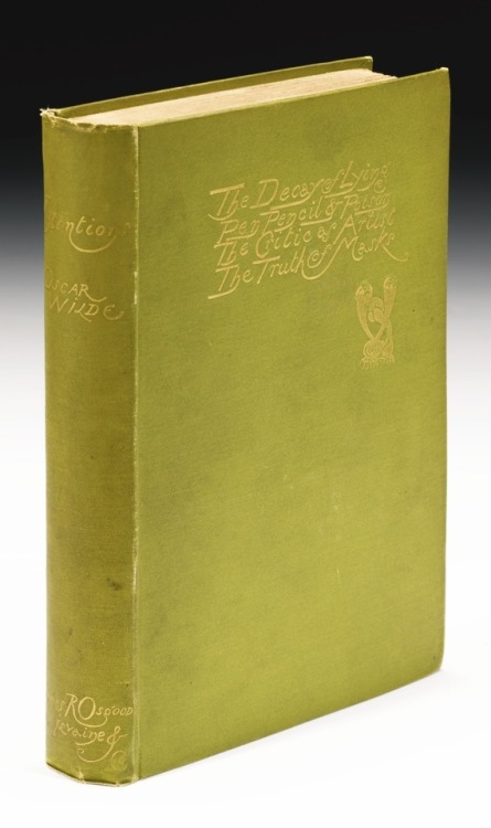 cair–paravel:Rare editions of Oscar Wilde: Intentions (James R. Osgood McIlvaine, 1891), Poems