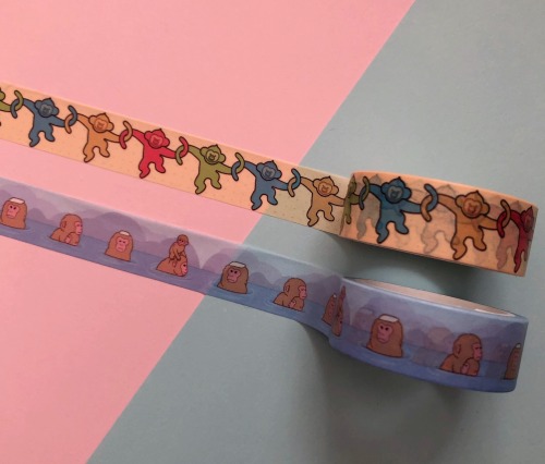 monkey washi tapes I just put in my store!