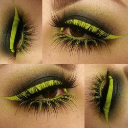 limecrime:  Citreuse eyeliner worn as liner AND mascara (yes, you can do that)! 