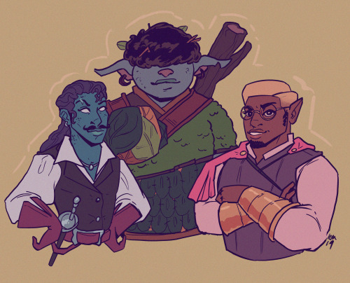 dramatic-audio: voltaical-art: TAZ GRADUATION BABEY I love all three of them already [ID: art of the