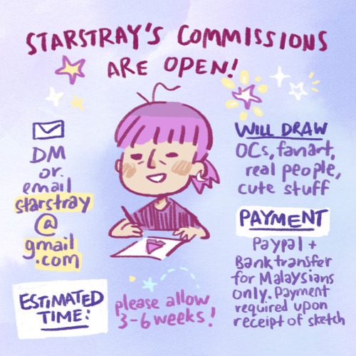 hello and once again I am open for commissions! I had to revise my prices after looking around at ra