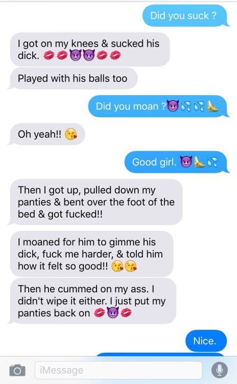 txhotwifestories: Text between my husband and me about a guy from work I took home. He fucked me on 