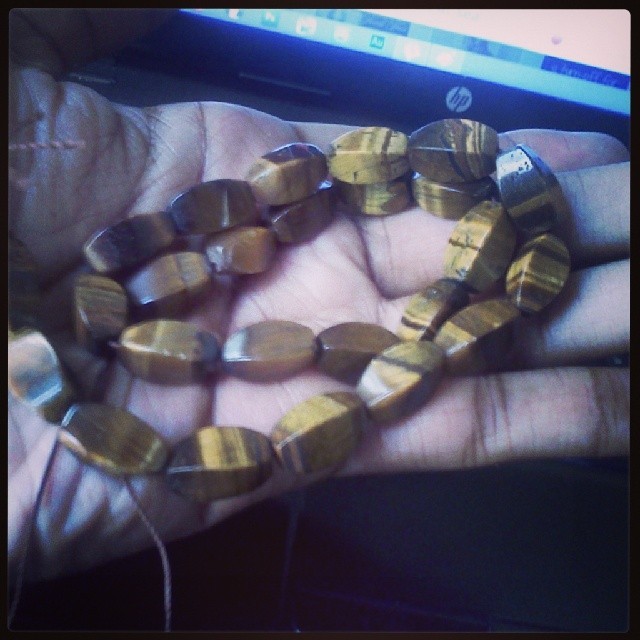 got my tiger eye necklace but ima use em as meditation beads