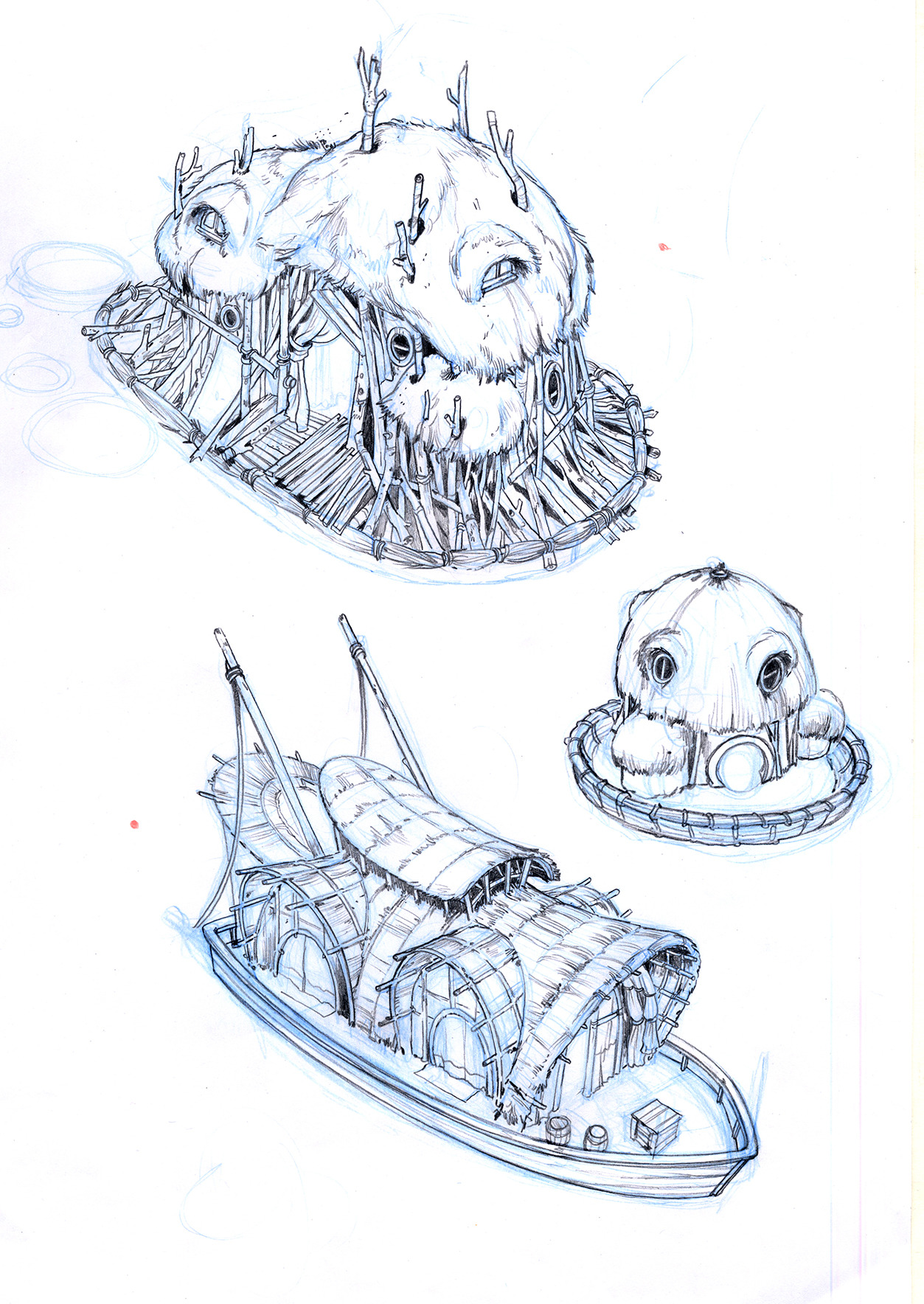 jimjam-art:  Zootopia Rain Forest District!  Here are some vehicles, blimps and