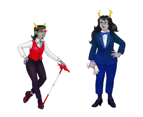 saltiscen:girls in suits!  girls in suits!!pls fullview, tumblr’s image processing hates me