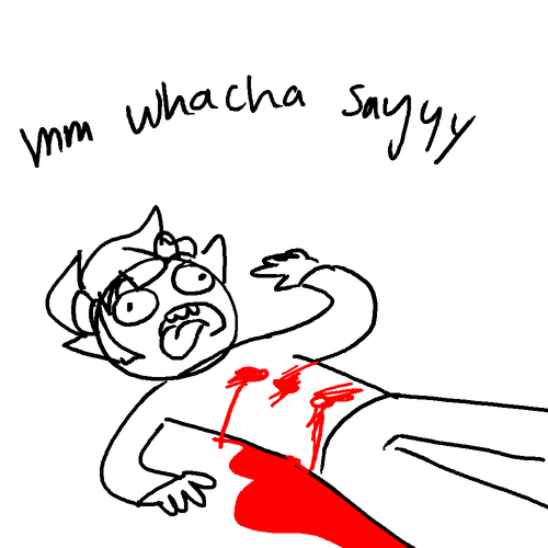 egnerd asked tangarang:    karkat contemplates his life choices just kidding karkat